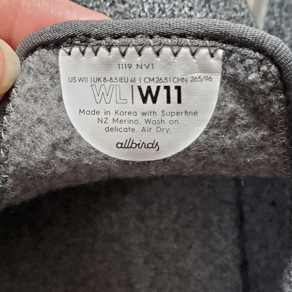 Allbirds Wool Loungers Size 11W Dark Gray Slip On Casual Shoes Comfort Loafers